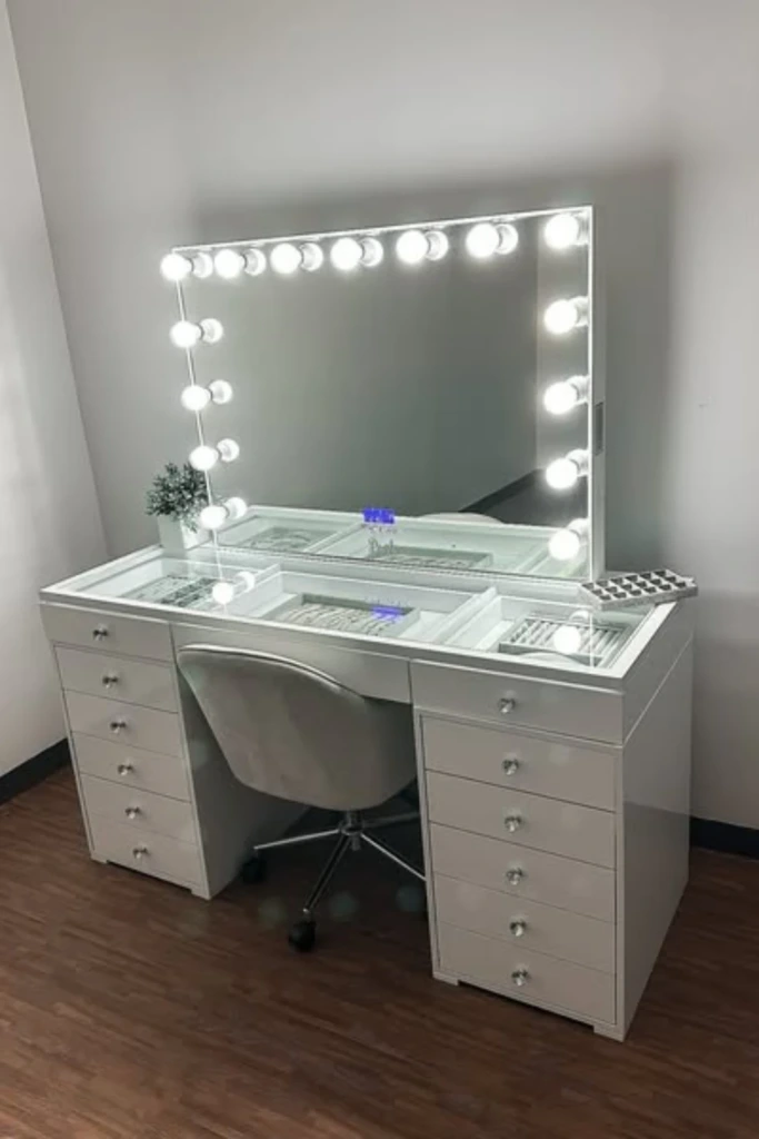 Bright Vanity with Full Mirror Lighting