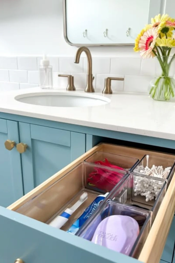 Slim Drawer with Clear Dividers