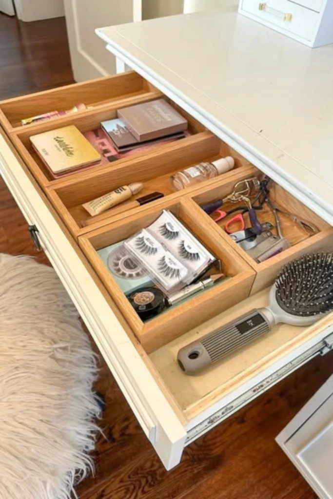Wooden Drawer Organizer Layout