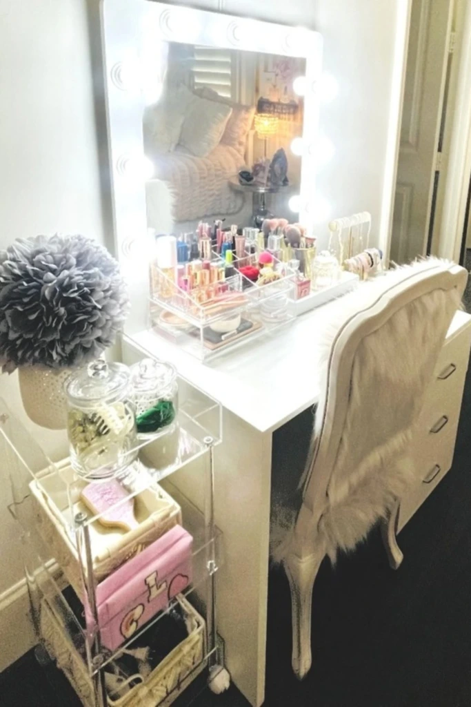 Acrylic Top Organizer with Side Cart