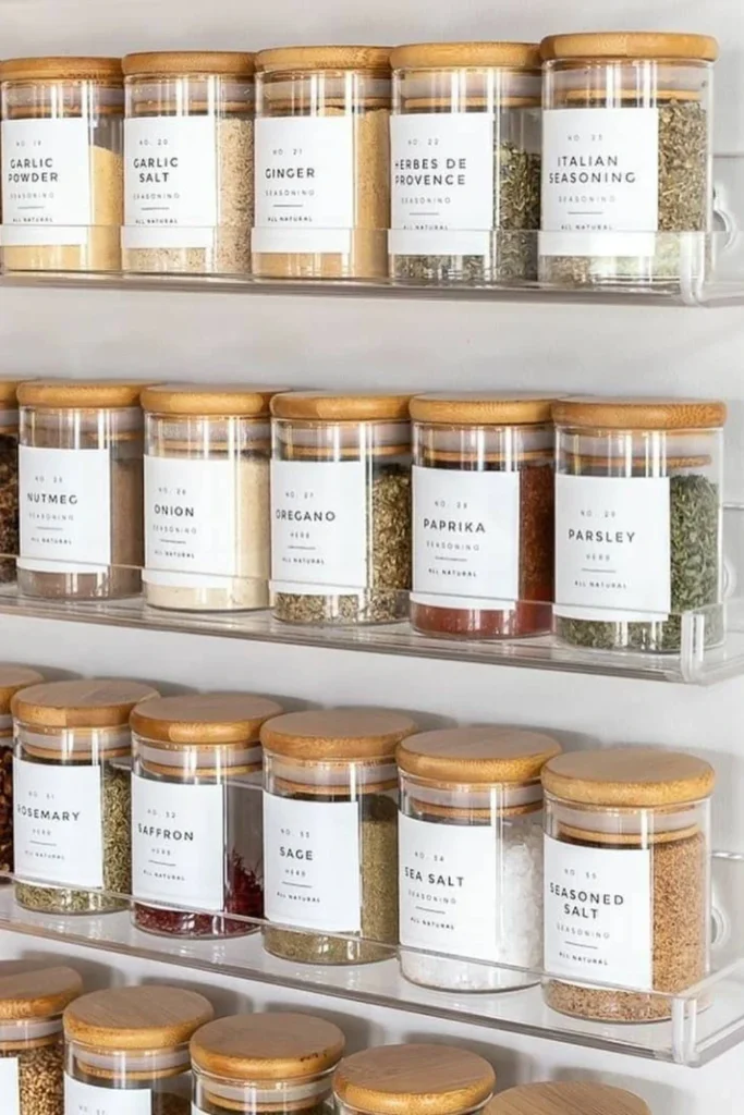 Floating Spice Shelves