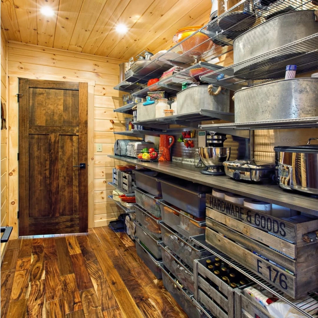 4. Rustic Pantry Setup