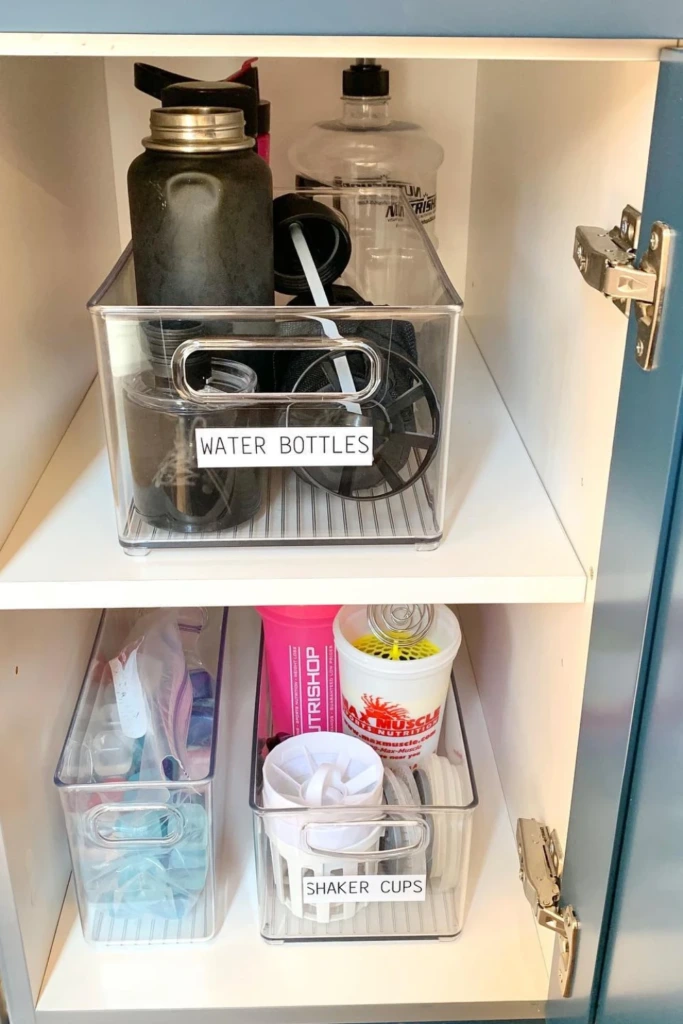 Labeled Bottle Bins