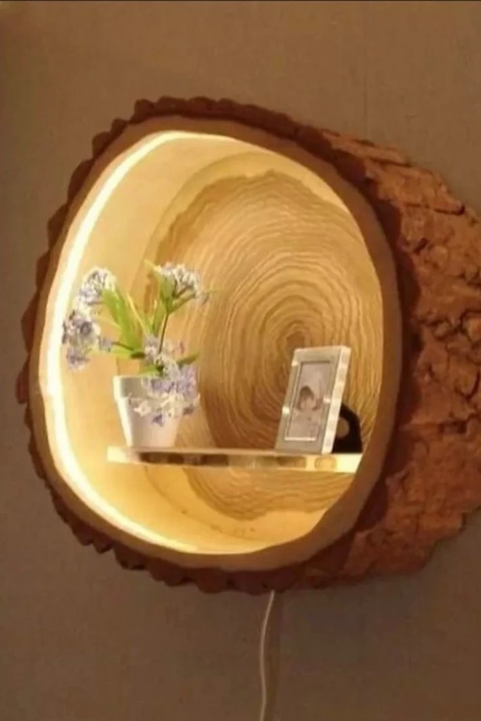 Hollow Log Shelf
