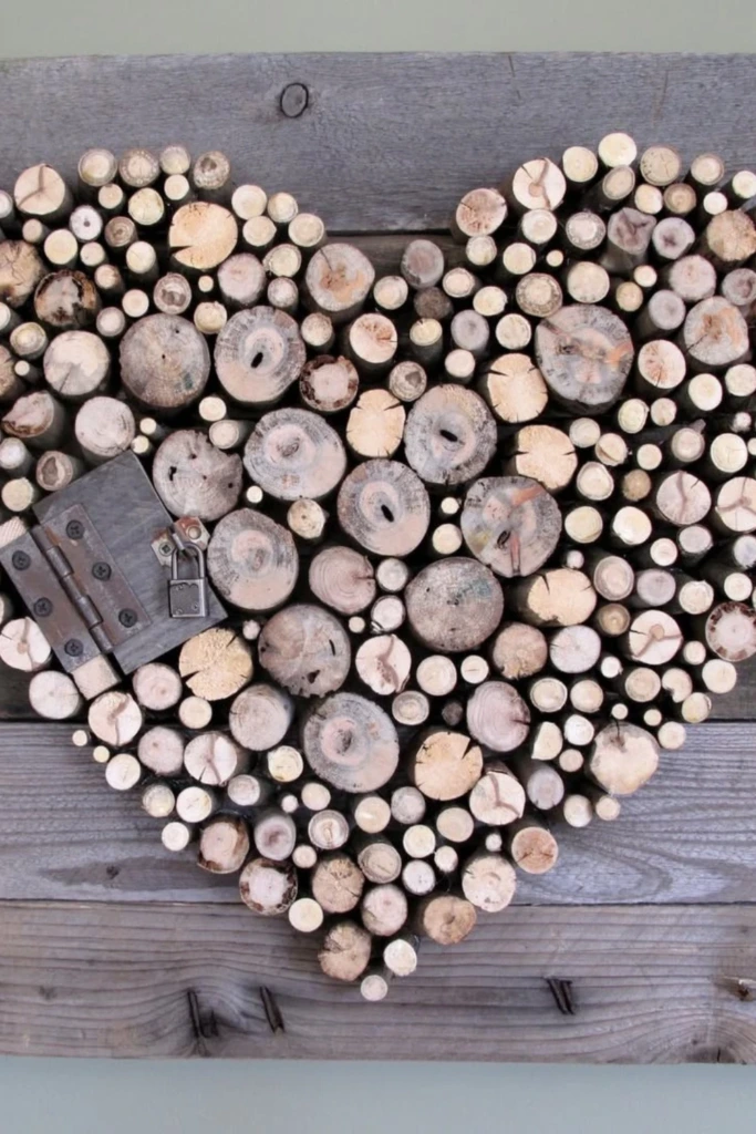 Wood Slice Heart