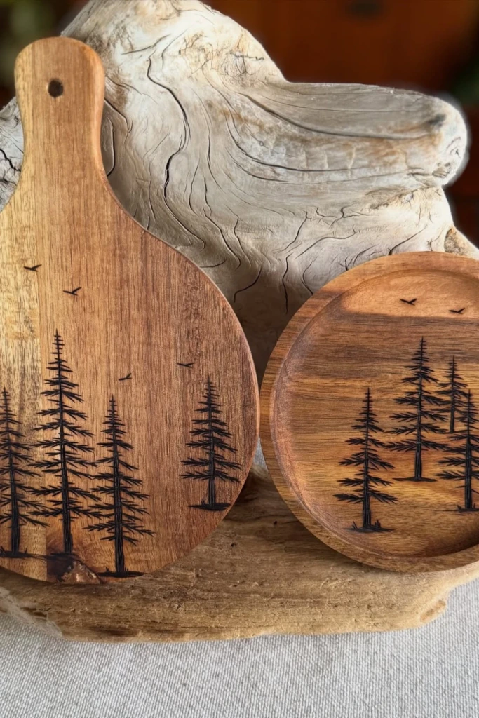 Burned Wood Trays