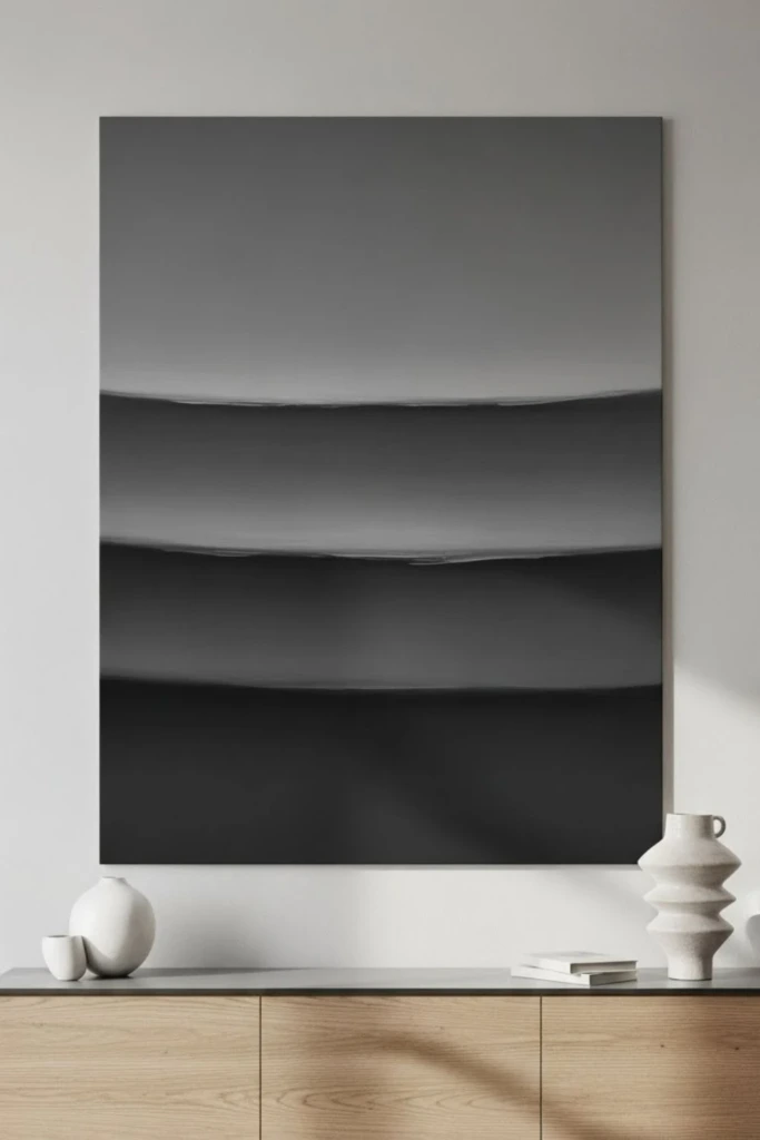 Monochrome Depth - Abstract Canvas Art Ideas