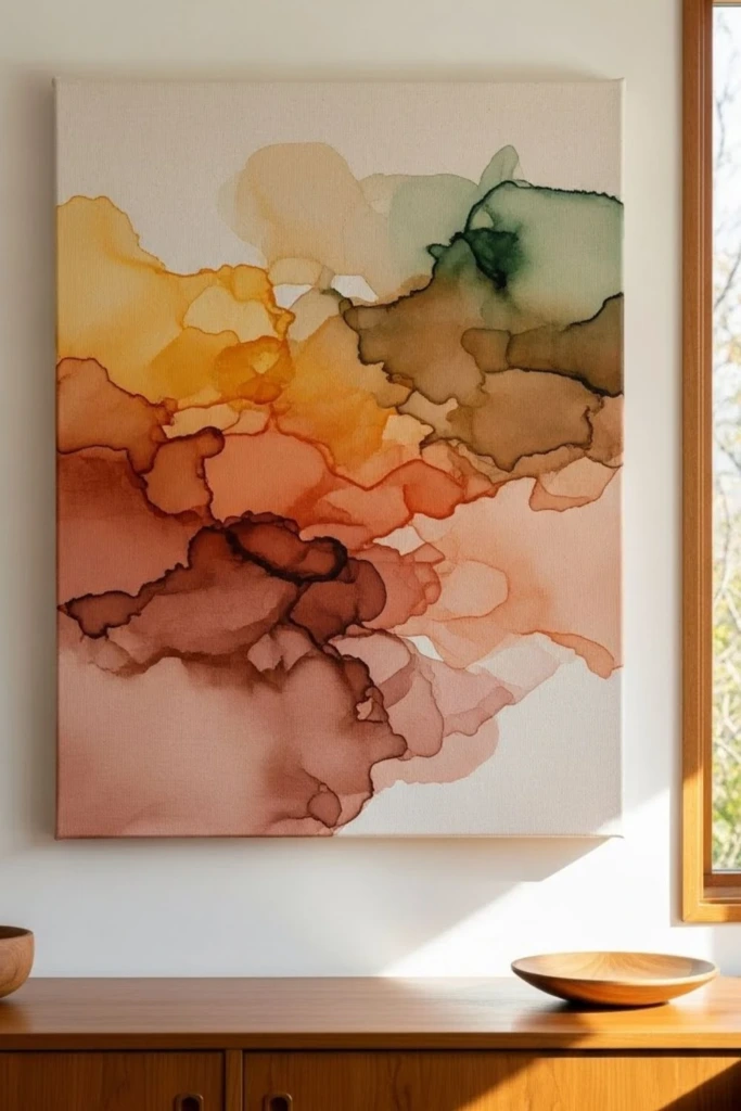 Earthy Color Wash - Abstract Canvas Art Ideas