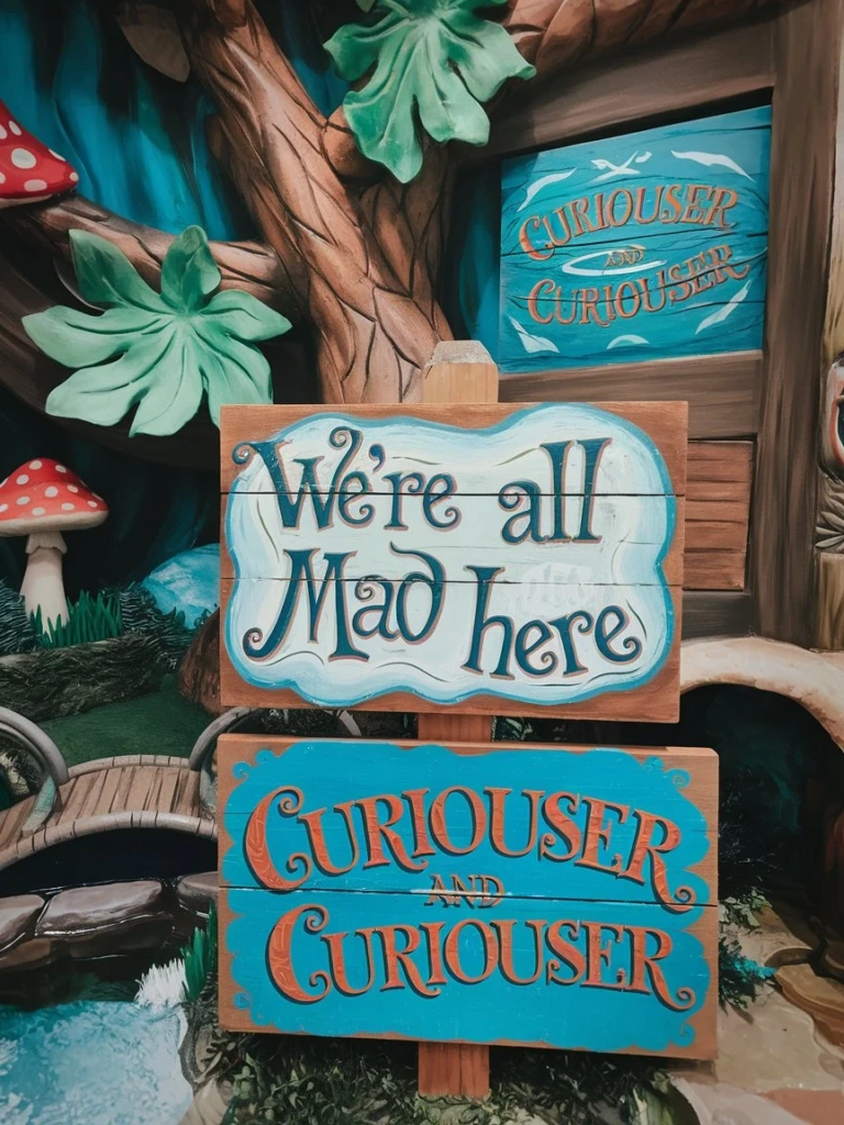 Alice in Wonderland Quote Signs - Alice in Wonderland Decorations