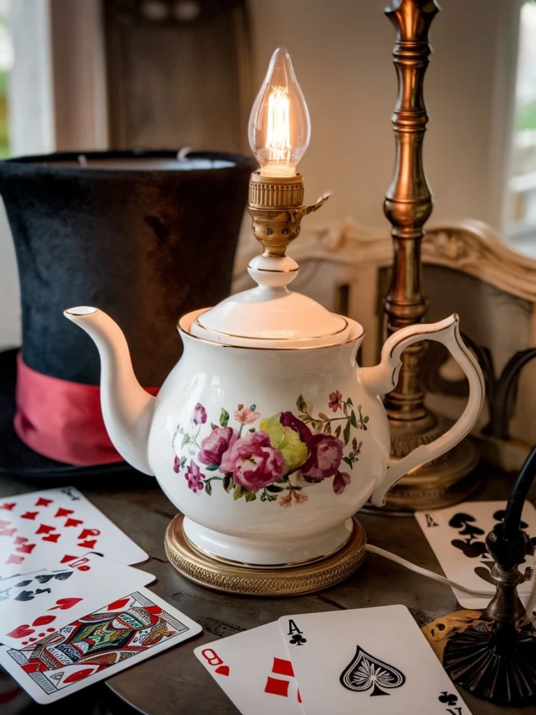 Teapot Lamp - Alice in Wonderland Decorations