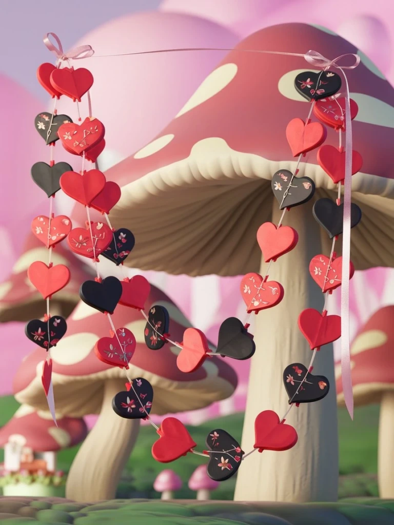 Queen of Hearts Garland - Alice in Wonderland Decorations