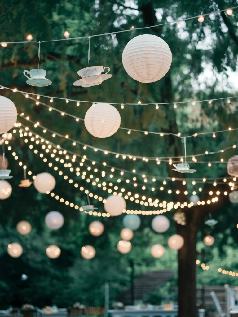 Whimsical Hanging Lights - Alice in Wonderland Decorations
