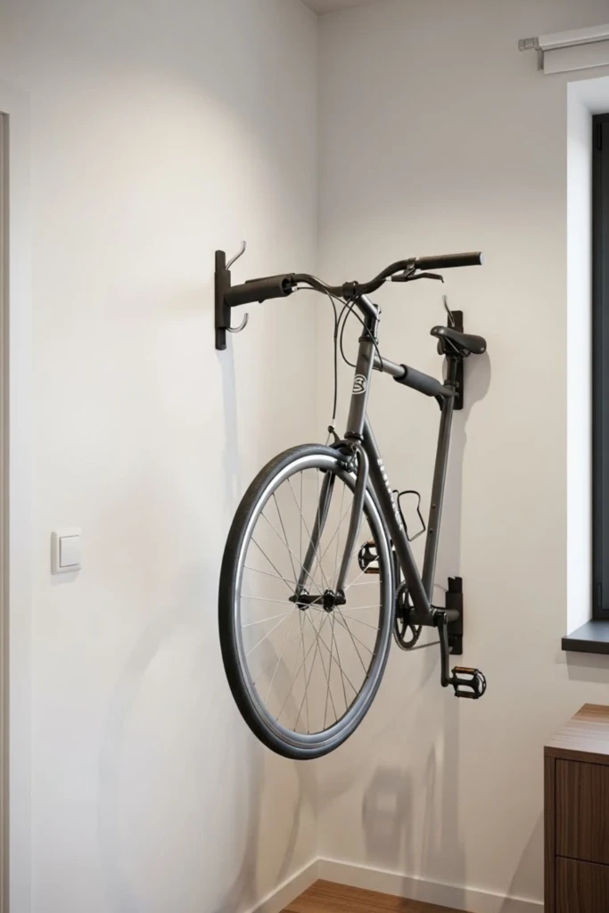 Corner Wall Rack - DIY Bicycle Rack Ideas