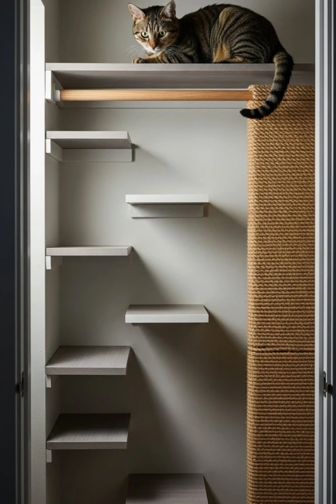 Closet Climber - DIY Cat Tree Ideas