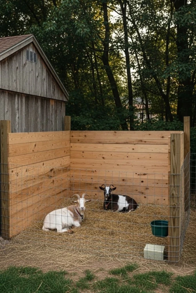 Quiet Corner Pen - DIY Goat Pen Ideas