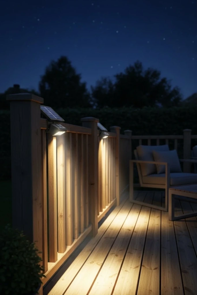 Railing Accent Lights - DIY Solar Garden Lights Ideas