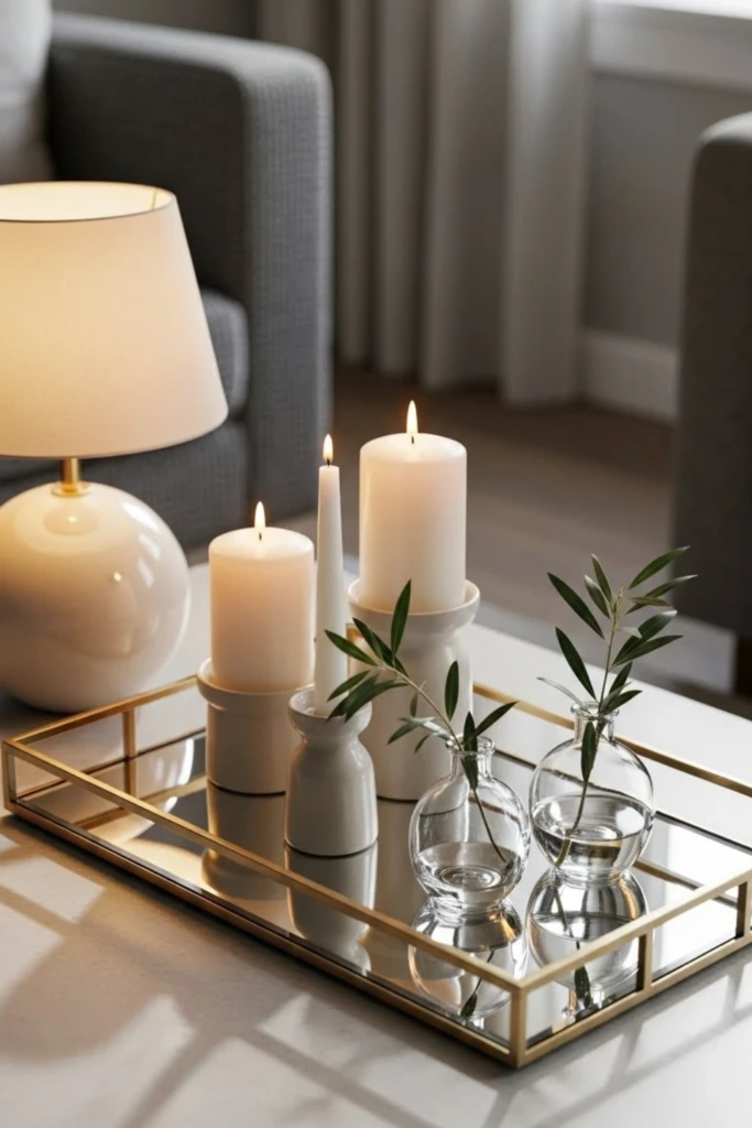 Mirror Tray Decor - Dollar Store DIY Ideas