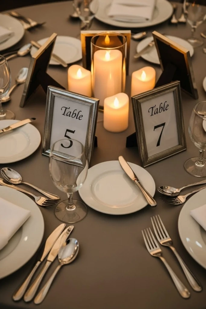 Table Number Frames - Dollar Store DIY Ideas