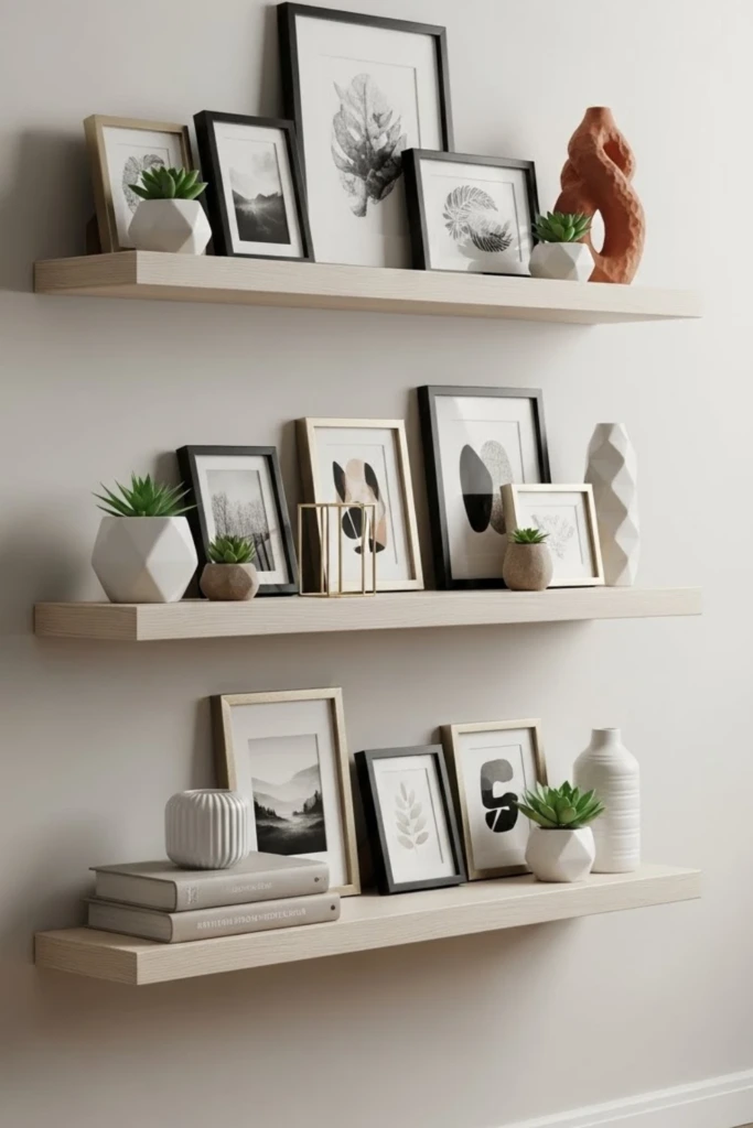 Floating Shelf Accents - Dollar Store DIY Ideas