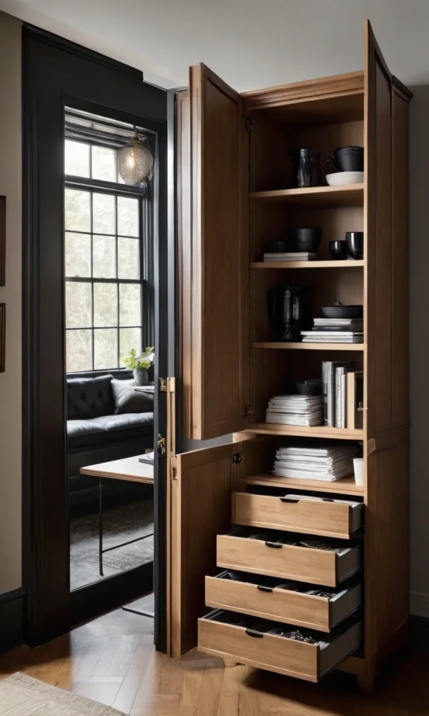 Hidden Cabinet Homework Station - Homework Station Organization Ideas