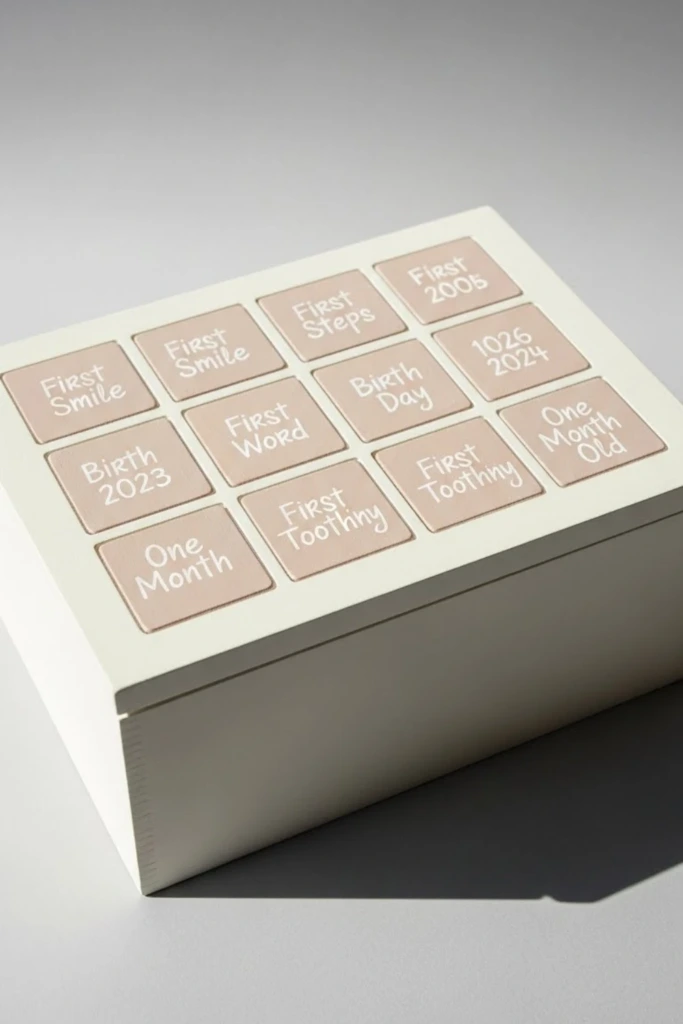 Birth Timeline Box - Painted Memory Box Ideas