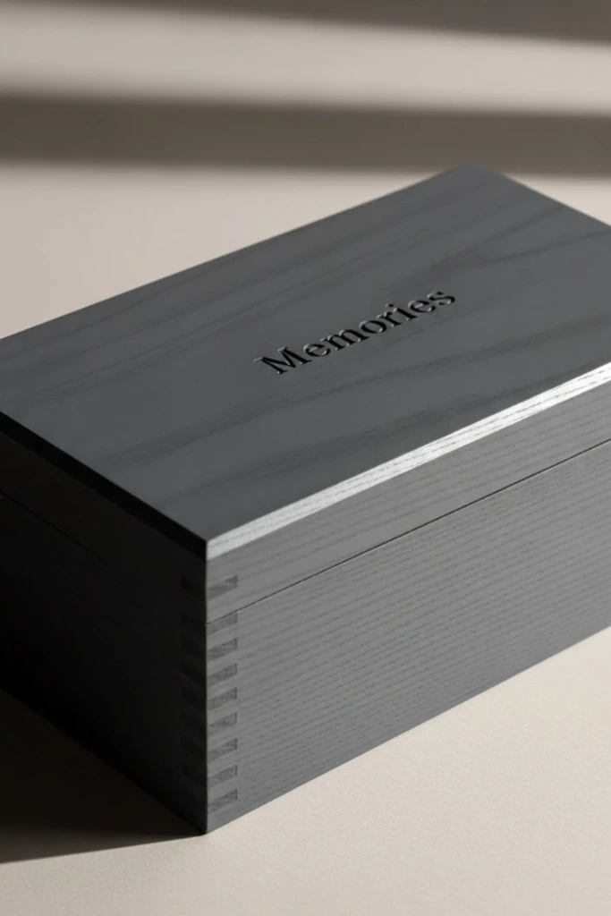 Minimal Name Stamp - Painted Memory Box Ideas