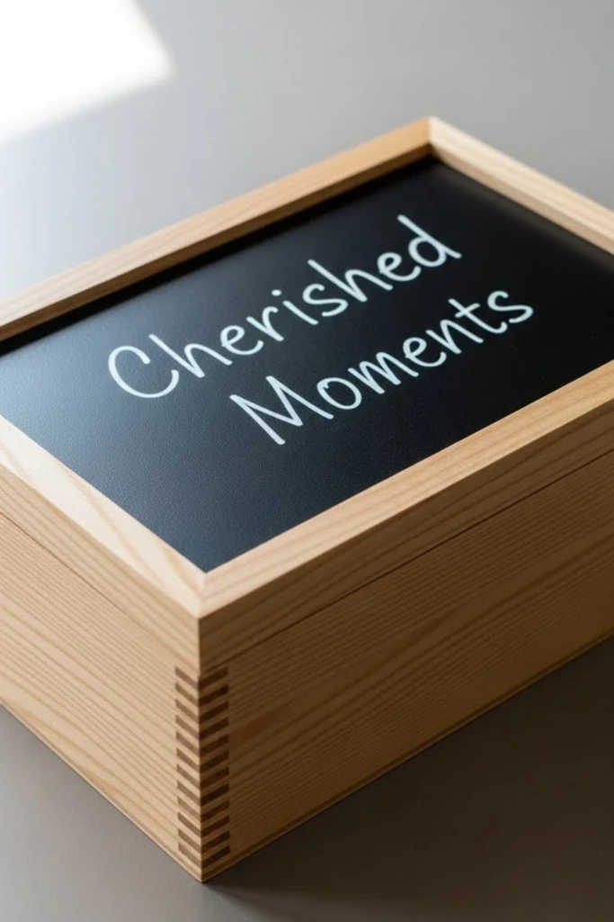 Chalkboard Message Lid - Painted Memory Box Ideas