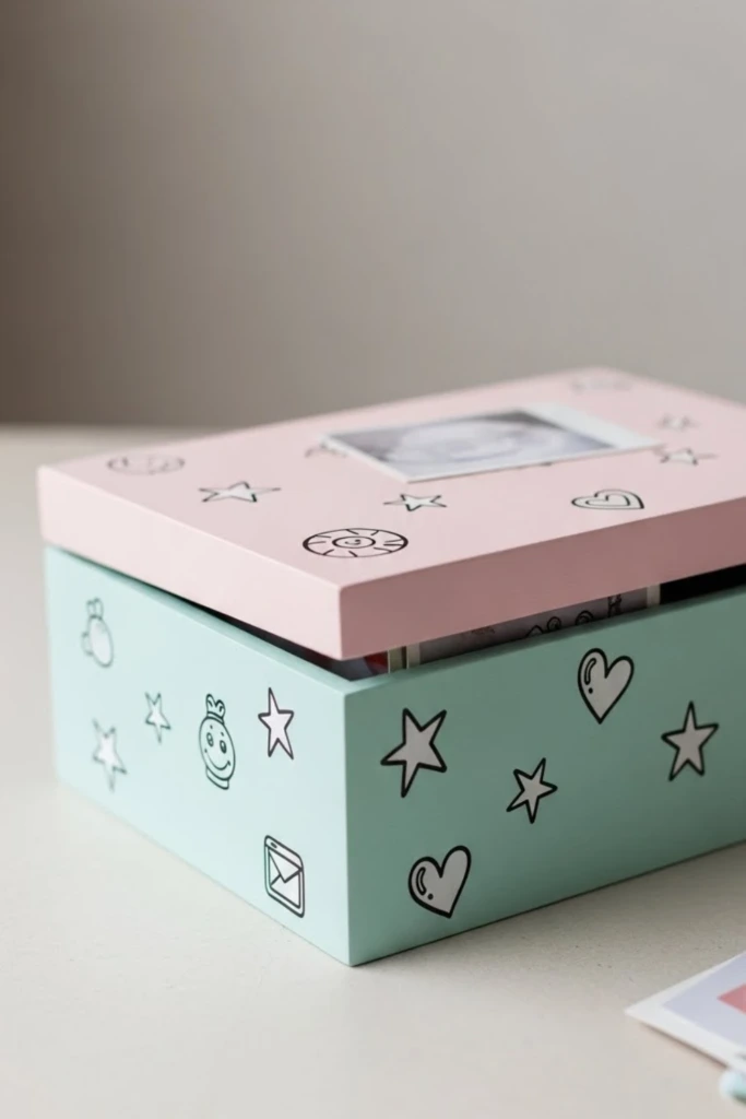 Childhood Doodle Style - Painted Memory Box Ideas