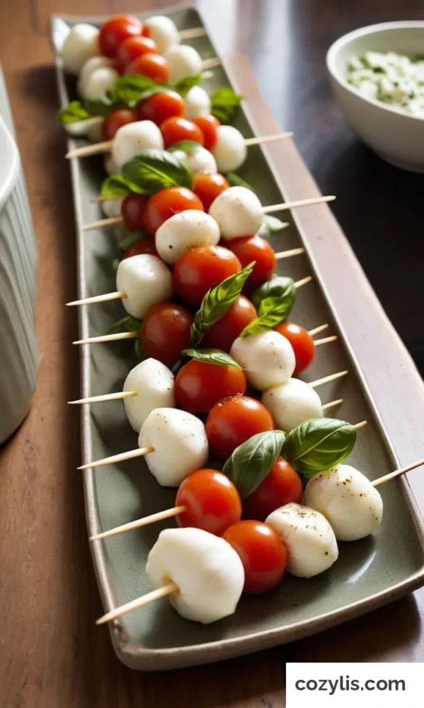 Caprese Skewers - 30 Party Food Ideas for All Seasons