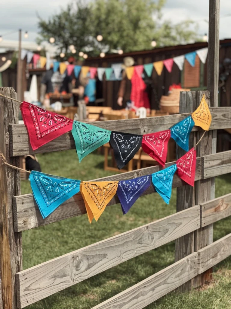 Bandana Bunting - Western Party Decorations