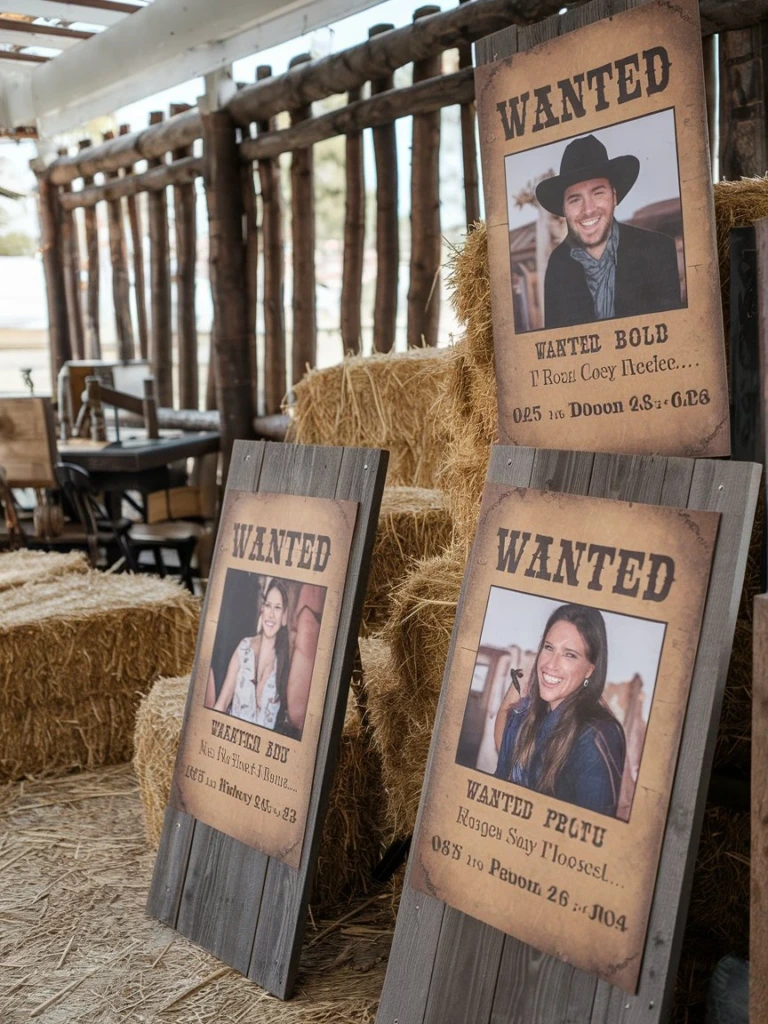 Wanted Poster Photo Booth - Western Party Decorations