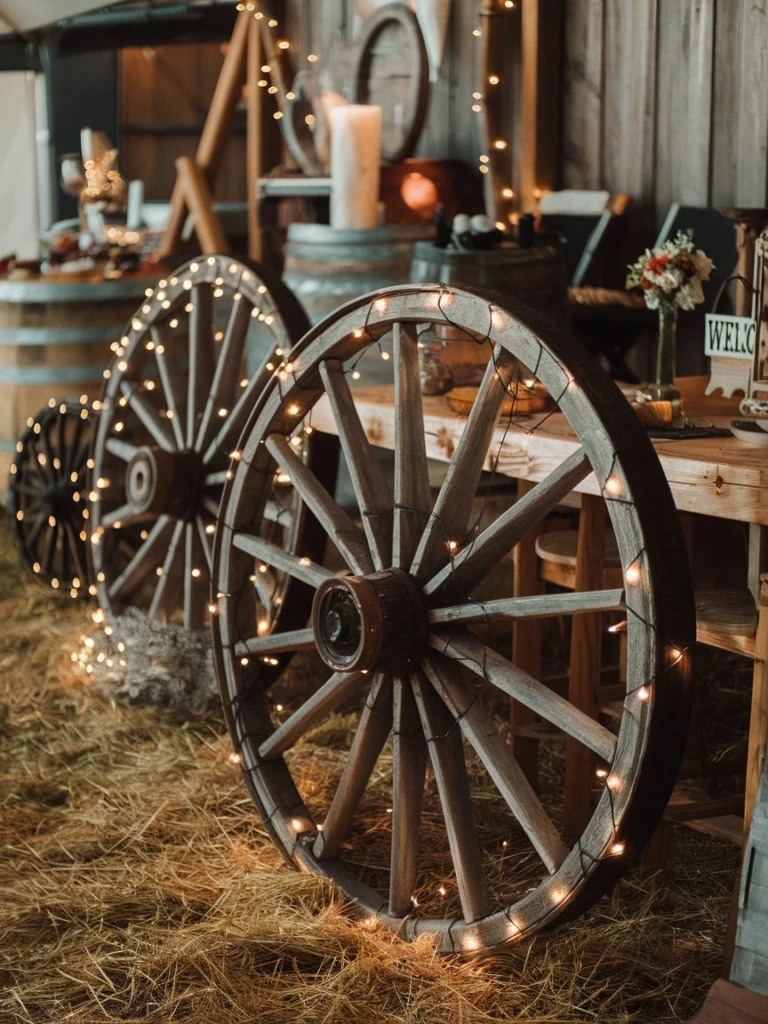 Wagon Wheel Decor - Western Party Decorations