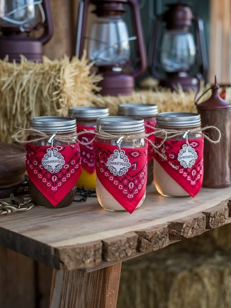 Mason Jar Drink Glasses - Western Party Decorations