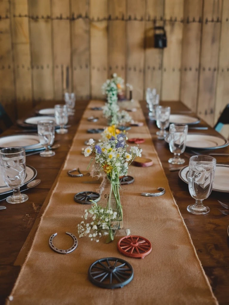 Burlap Table Runners - Western Party Decorations