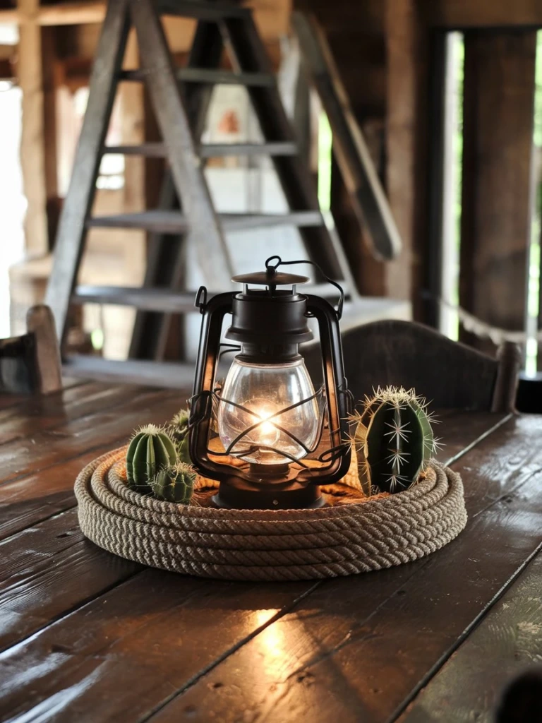 Rope Centerpieces - Western Party Decorations